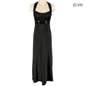 Calvin Klein Black Sequin Waist Gown Size 8